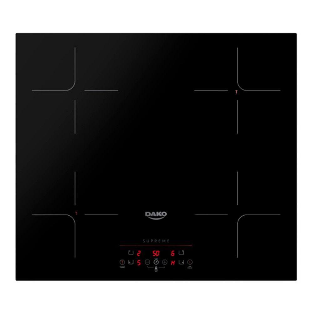 Cooktop De Indução 4 Bocas Preto Com Trava De Segurança Dako Supreme Preto 220v - 1
