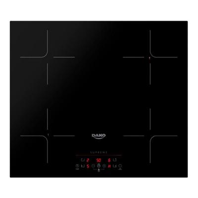 Cooktop de Indução Atlas Dako Supreme 4 Bocas Vitrocerâmico Preto com Painel Touch 220V