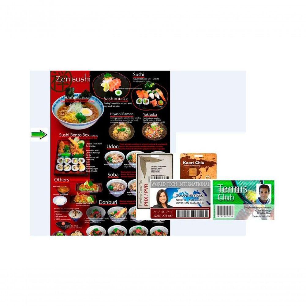 06 Placas De Pvc Confecção De Crachá , Cartão , Cardápio - 1