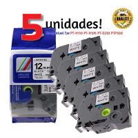 5 Fita Compatível Tze 231 Rotuladora Pt H105 Pt H110 Pt D210 - 1