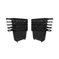 Kit - 10 Cestos Grande Com Rodízio D300 Cód. 3300 Preto - Della Plast - 1