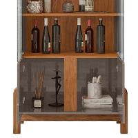 Buffet 190cm Adega 050520 E Cristaleira 4 Portas 50519 Cinza Perola Cedro Dcasa Cinza Perola Cedro