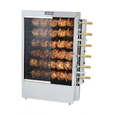 Assador Rotativo Giratório Frango 85 x 121 Cm Gás GLP Bivolt Aço Inox Infravermelho FG30 Arke