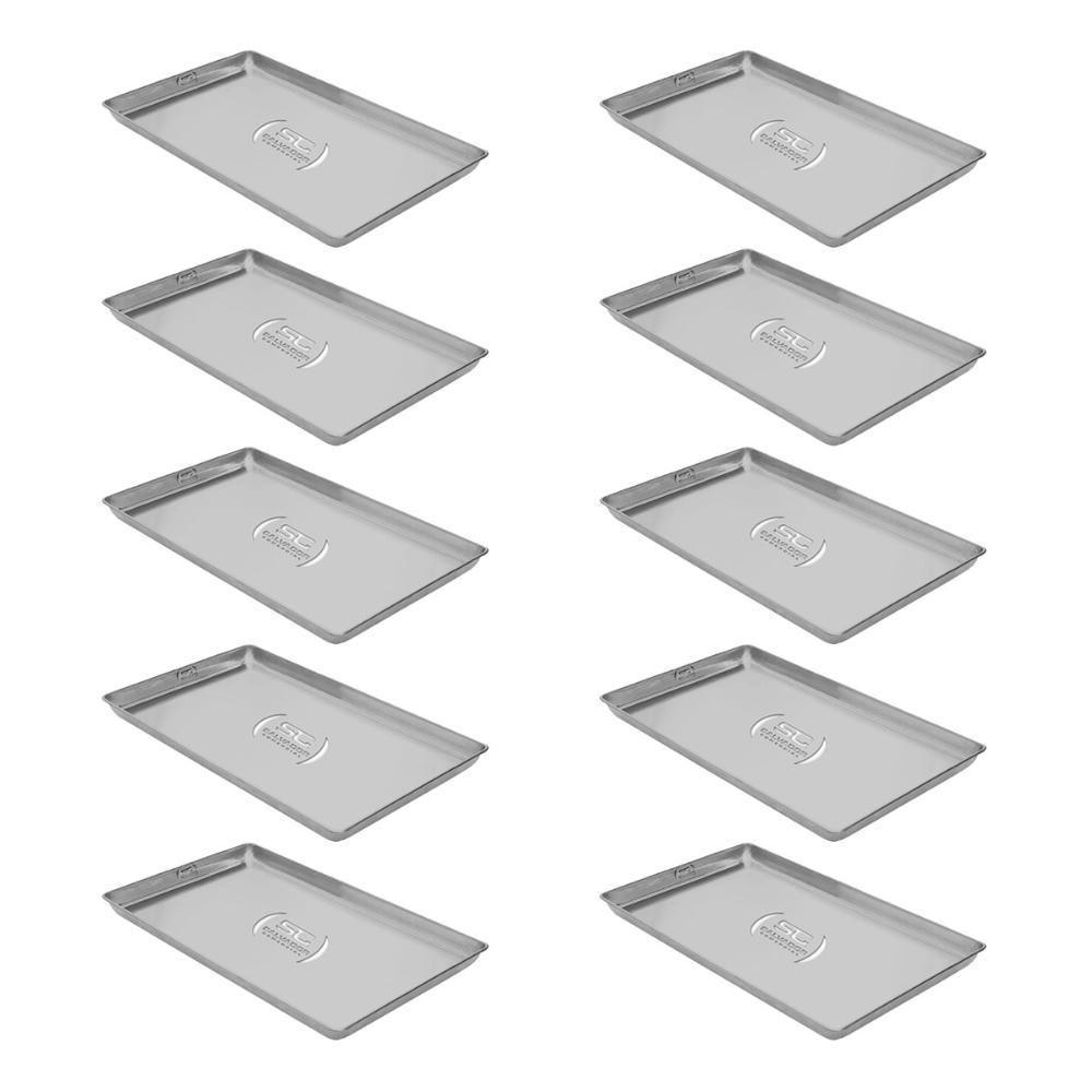 Kit - 10 Formas Assadeiras Estampada Alumínio Biscoito 60 X 40 X 2 - Imeca - 1