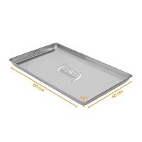 Kit - 3 Formas Assadeiras Lisa Estampada Alumínio Biscoito 60 X 40 X 2 - Imeca - 2