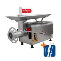 Picador Moedor De Carne Açougue Profissional 1,5 Cv Boca 22 Ps-22m 127v + Faca + Chaira 127v - 6