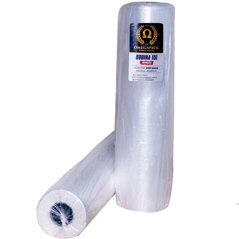 Bobina Plástica 15 Litros Reforçada - 300 Sacos - 1