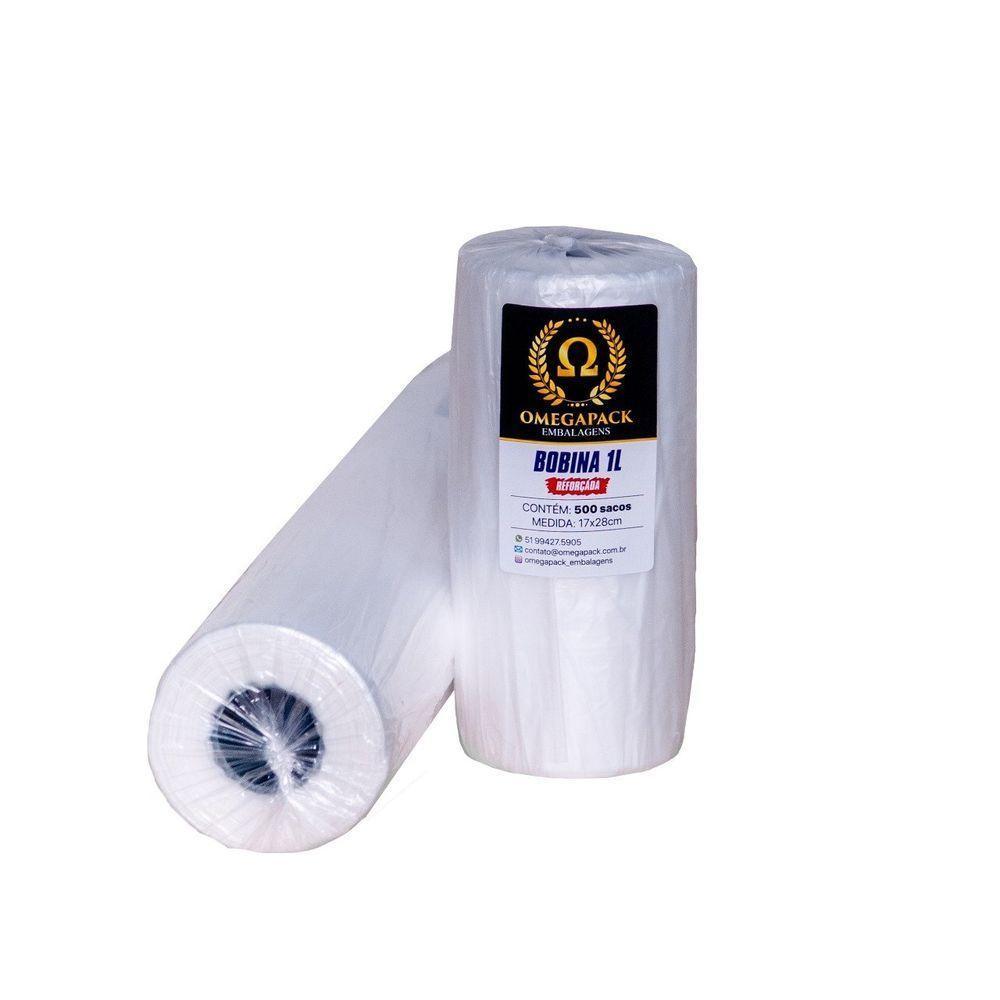 Bobina Plástica 1 Litro Reforçada - 500 Sacos - 1