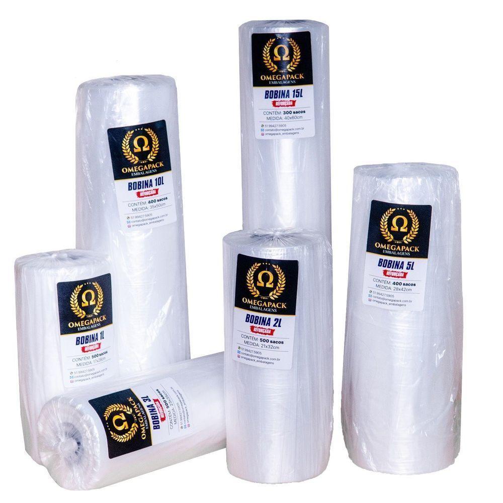 Bobina Plástica 1 Litro Reforçada - 500 Sacos - 3