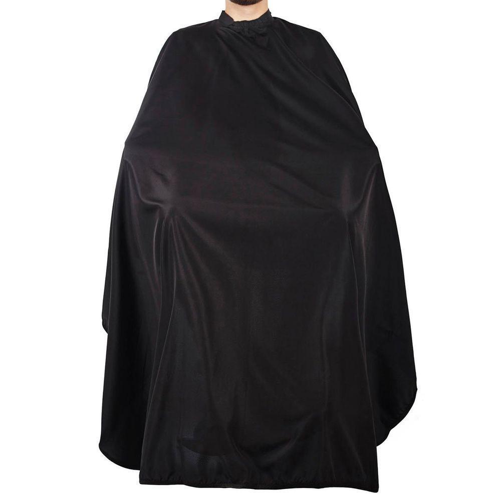 Capa De Corte Barbeiro E Cabeleireiro De Microfibra 1,80 Metros Preta - 1