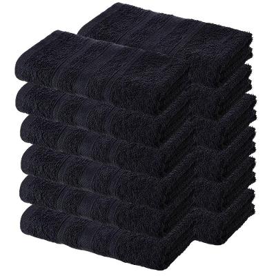 Kit 12 Toalhas Salão De Beleza, Barbearia 45X80Cm Preta