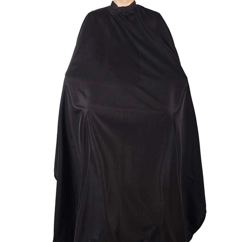 Capa De Corte Barbeiro E Cabeleireiro De Microfibra 2,10 Metros Preta - 1