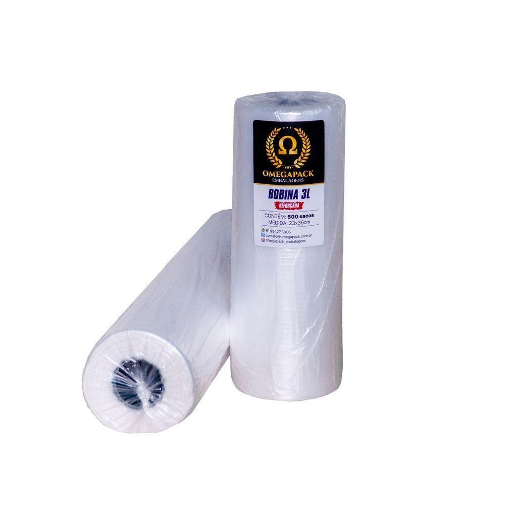 Bobina Plástica 3 Litros Reforçada - 500 Sacos 3 Litros - 2