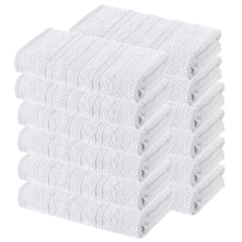 Kit 12 Toalhas Salão De Beleza, Barbearia 45X80Cm Branca - 1