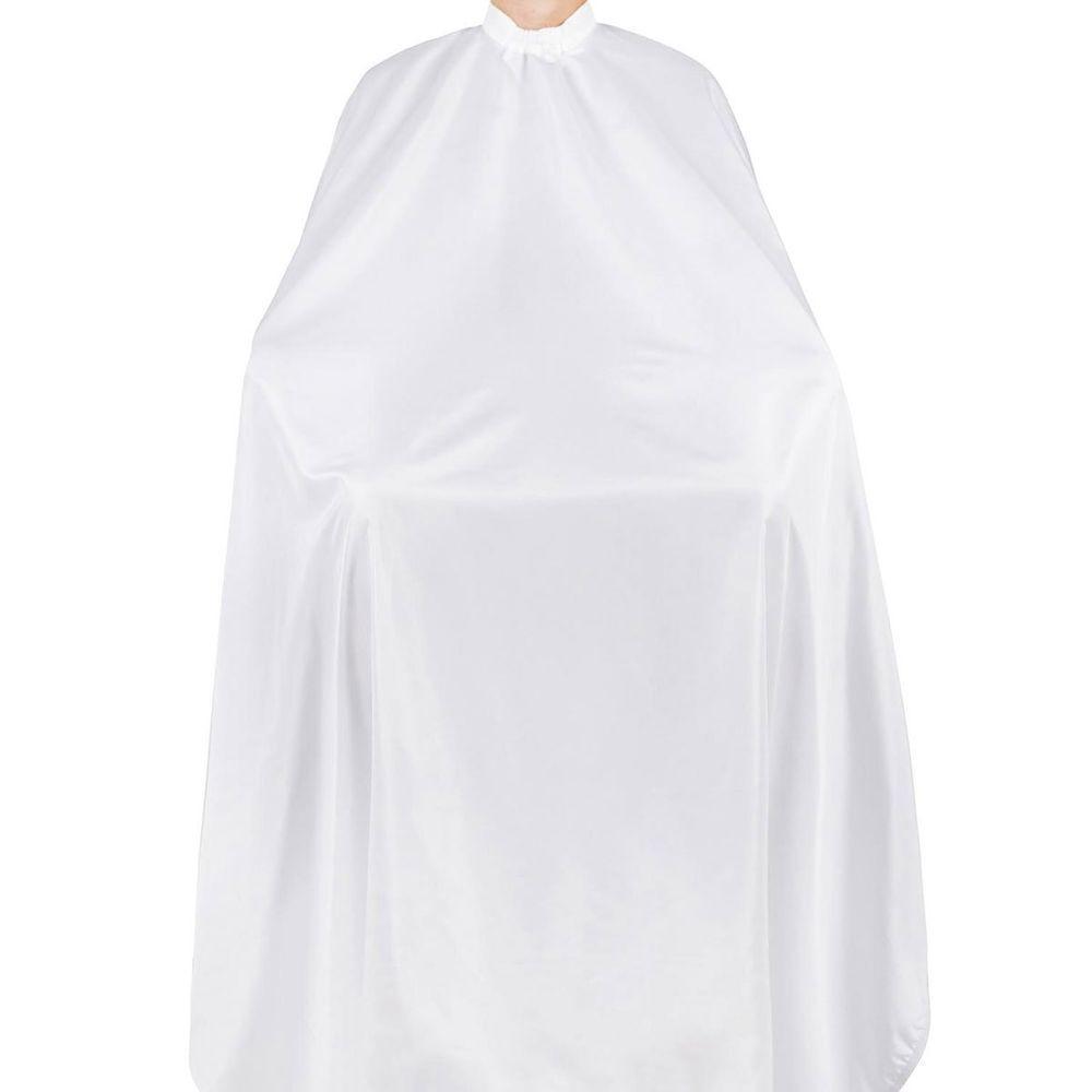 Capa De Corte Barbeiro E Cabeleireiro De Microfibra 2,10 Metros Branca - 1