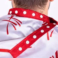 Capa De Corte Barbeiro E Cabeleireiro De Microfibra 2,10 Metros Branca - 3