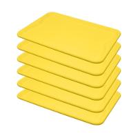 Conjunto 6 Bandejas Plásticas Self-service Refeição 48 X 32,5 X 2 Br-100 Amarela - Della Plast - 1