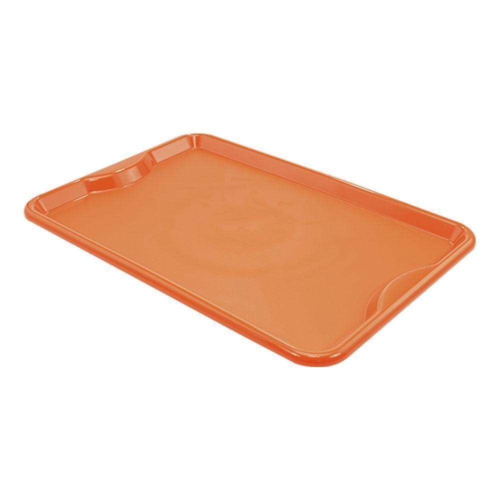Conjunto 6 Bandejas Plásticas Self-service Refeição 48 X 32,5 X 2 Br-100 Laranja - Della Plast - 4