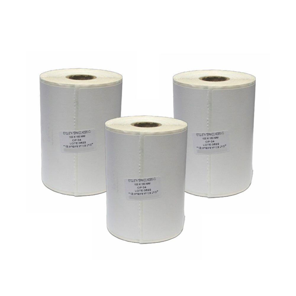 Kit 3 Etiqueta Adesiva Térmica Zebra Ecommerce 100X150Mm - 1