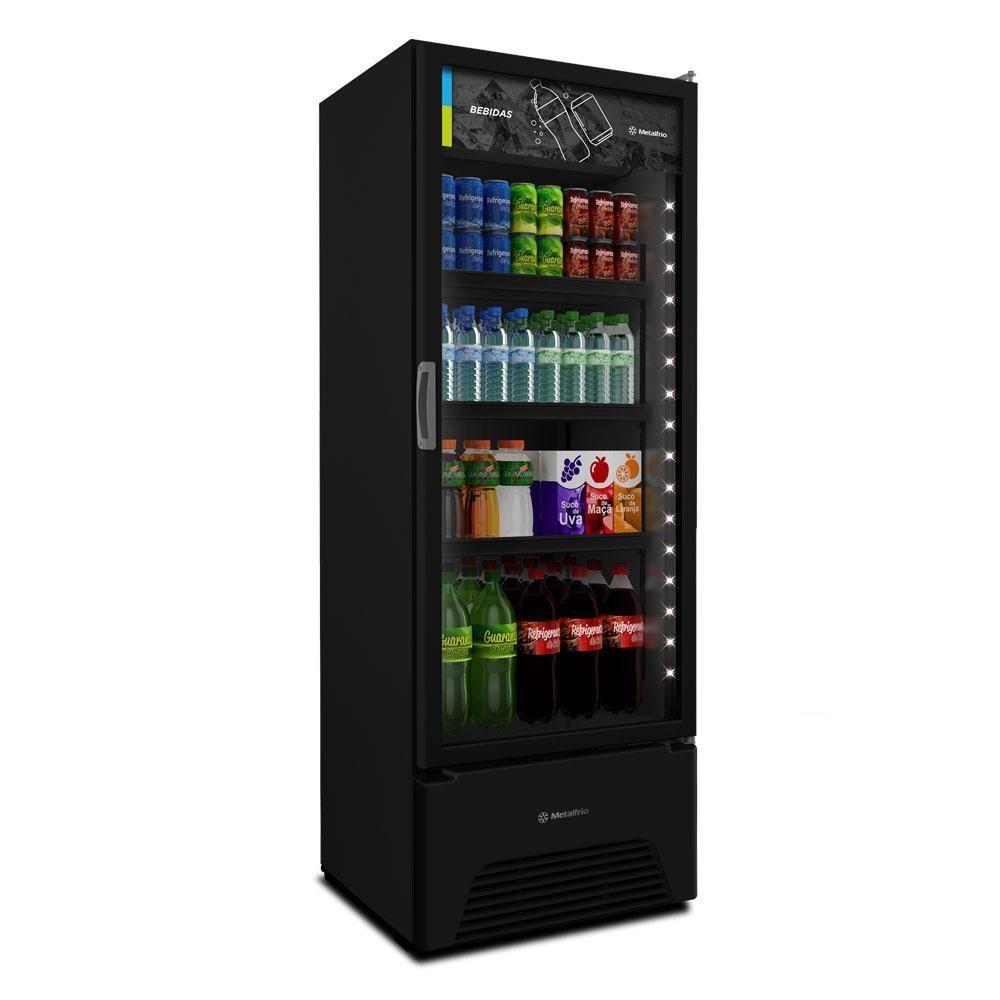 Visa Cooler Refrigerador Expositor De Bebidas Vertical 2 A 8ºc 370l Vb40ah 127v All Black 127v - 1