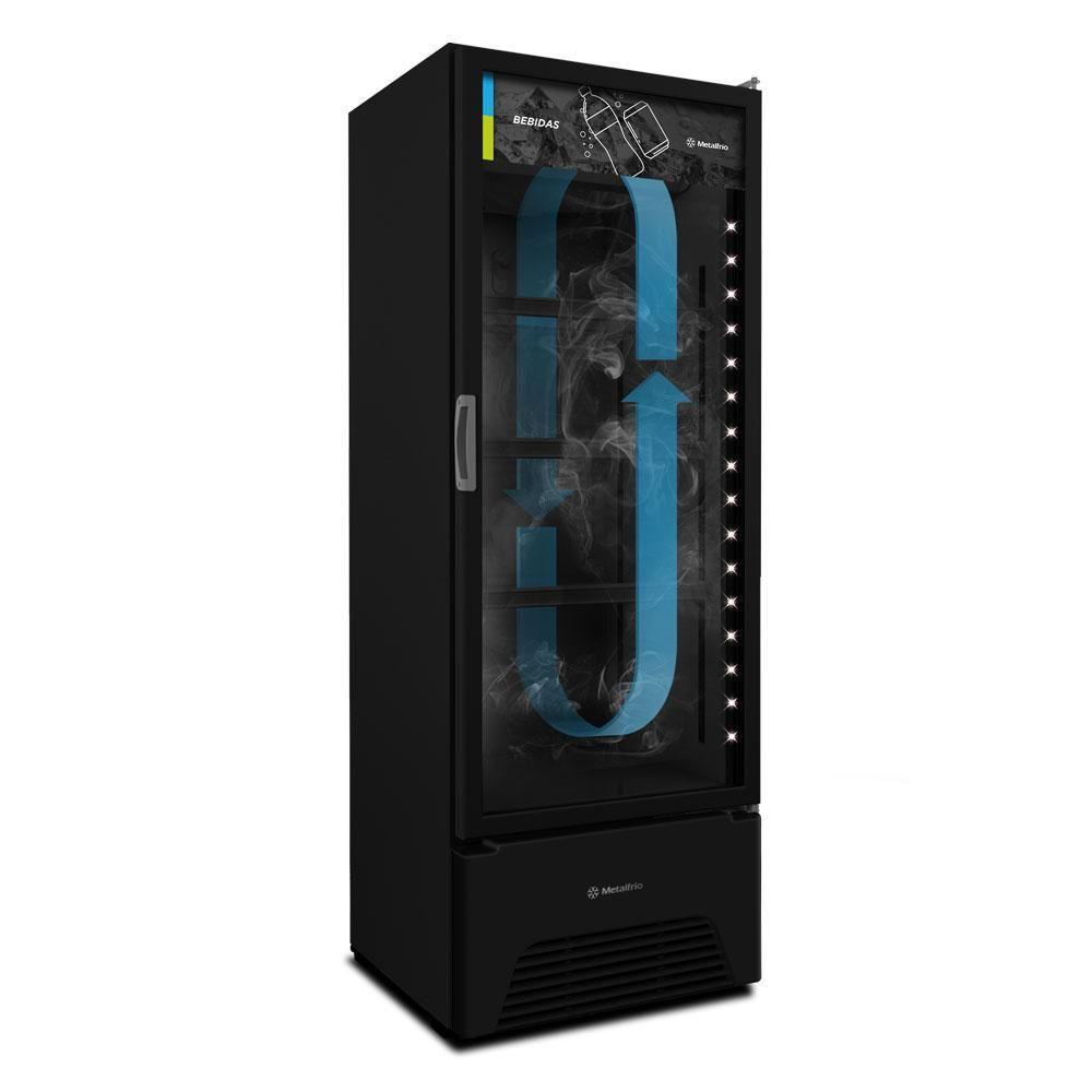 Visa Cooler Refrigerador Expositor De Bebidas Vertical 2 A 8ºc 370l Vb40ah 127v All Black 127v - 6