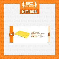 Conjunto 10 Bandejas Plásticas Self-service Refeição 48 X 32,5 X 2 Br-100 Amarela - Della Plast - 3