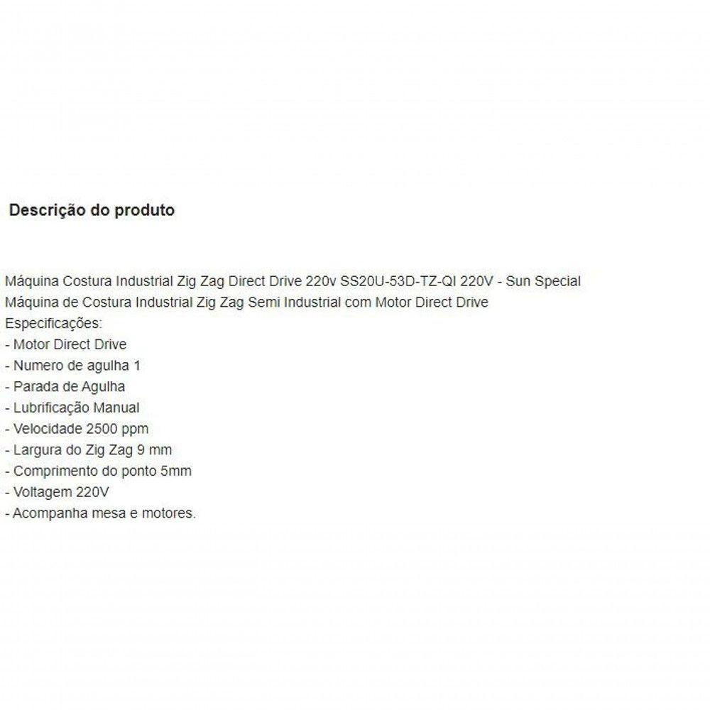 Zig Zag 2 Pontos Direct Drive Semi Industrial - 3