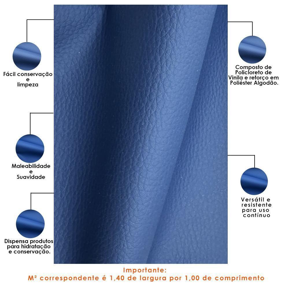 Facto Azul Marinho Poltrona Cabeceira Estofado Metro - 2