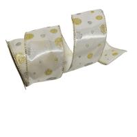 Fita Aramada Cetim Prata E Dourada Comp 9.14m - 2