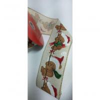 Fita Decorativa Bege Com Estampa De Urso - 5