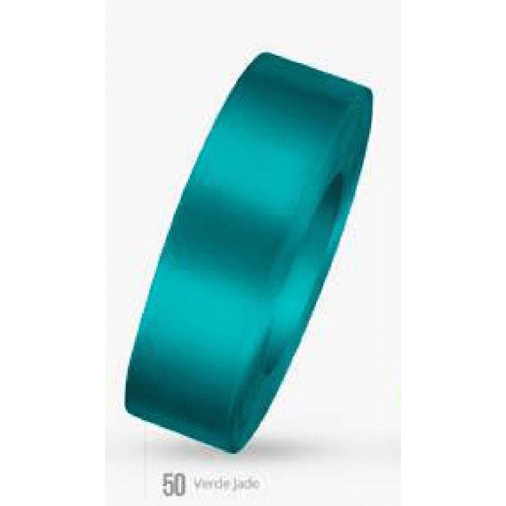 Fita De Cetim Tecida -10 Metros/22 Mm/ Verde Jade Nº 50 - 1