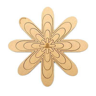 Gabarito 8 Pétalas Mdf G014