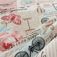 Tecido Decorativo Jacquard Estampado Retrô Rosa D61 1 Metro - 3