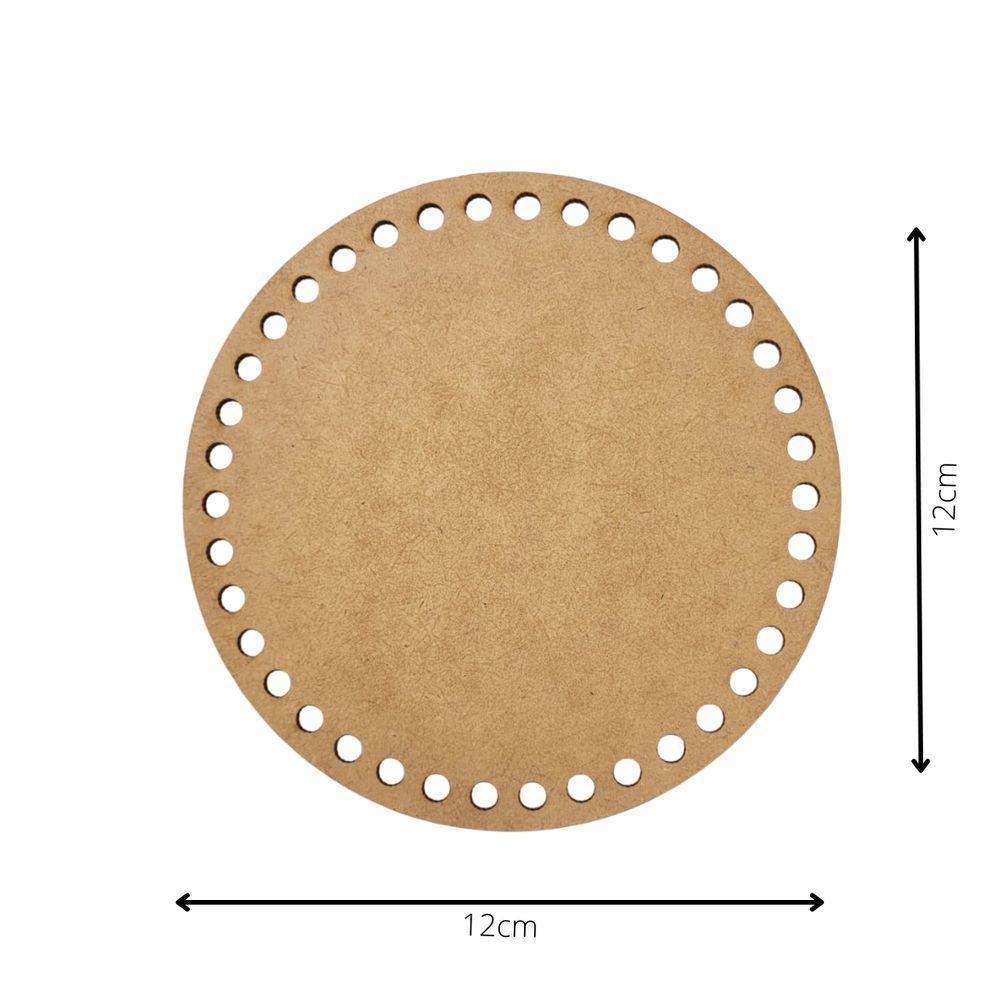 Base Para Crochê Em Mdf Cru Circulo (12x12) - 4