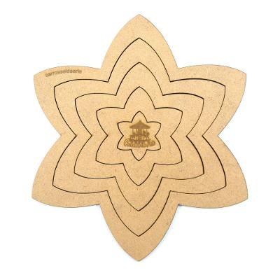 Gabarito Estrela Flor Mdf G007