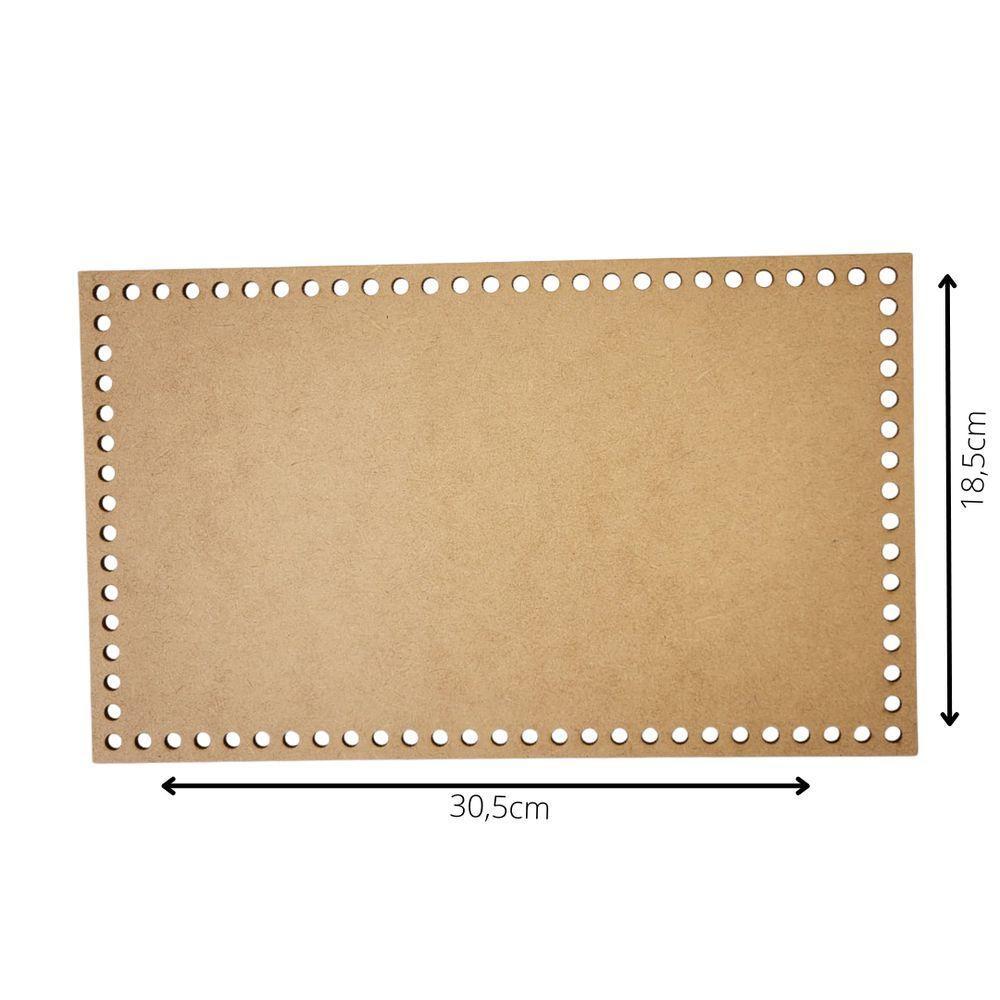 Base Para Crochê Em Mdf Cru Retângular (30,5x18,5) - 4