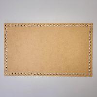 Base Para Crochê Em Mdf Cru Retângular (20,5x13)