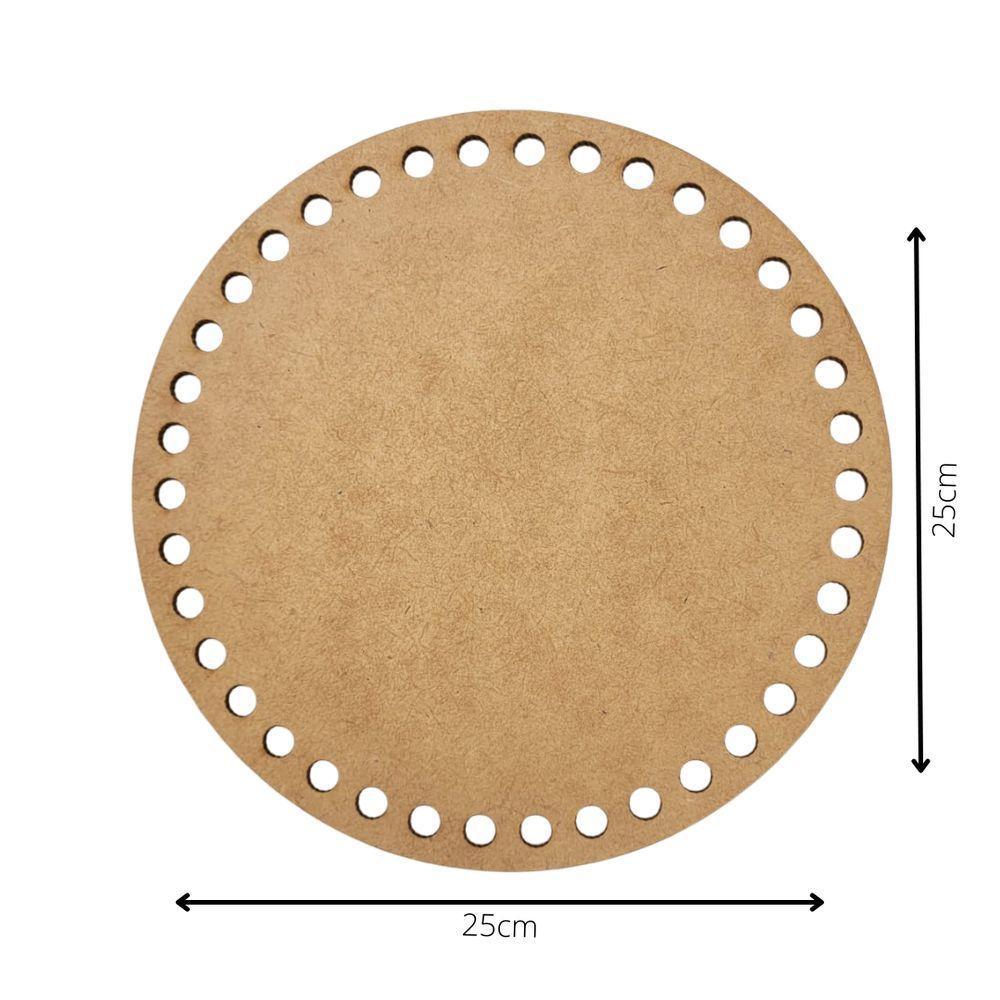Base Para Crochê Em Mdf Cru Circulo (25x25) - 4
