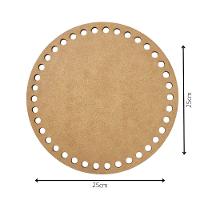 Base Para Crochê Em Mdf Cru Circulo (25x25) - 4