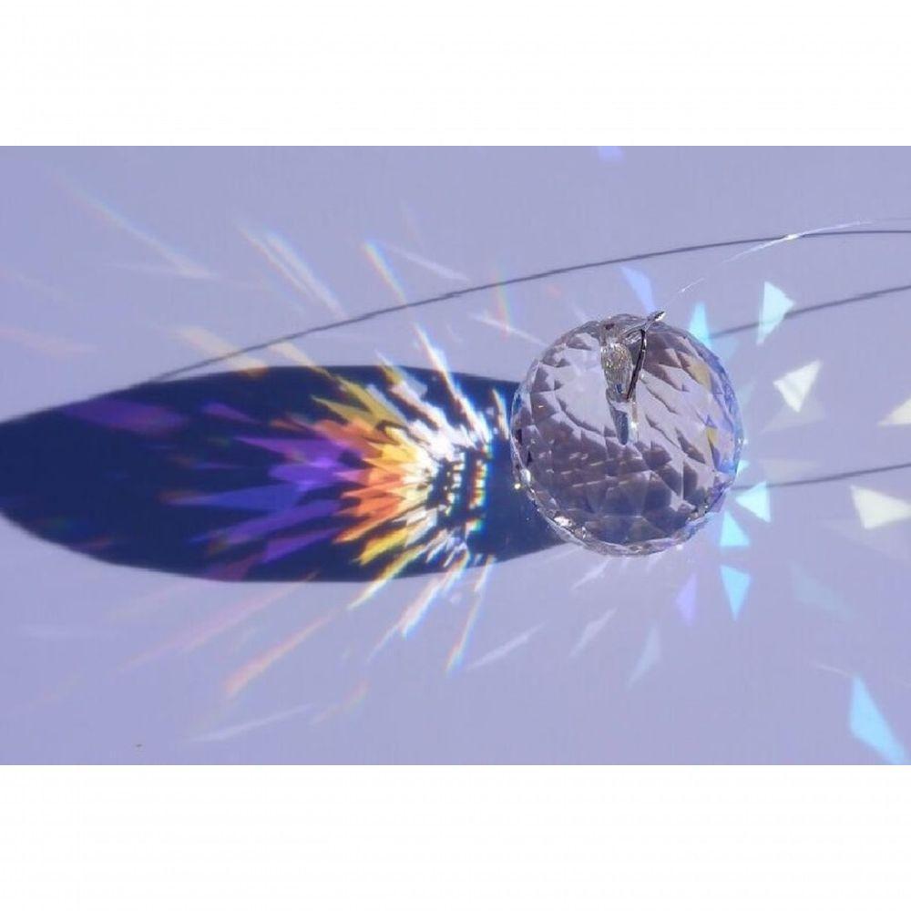 Kit 4 Bolas De Cristal Com Argolas 3,0 Cm Translúcida - 2