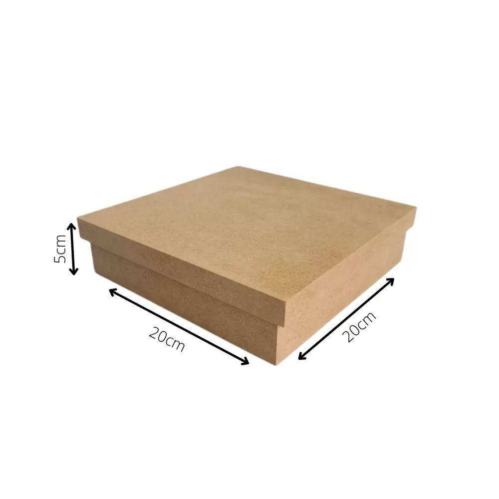 Caixa 100% Mdf Cru (20x20x05) Mdf Cru - 3
