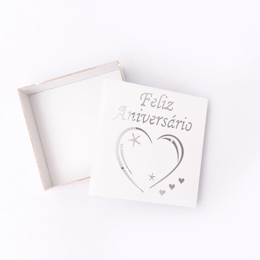 Caixas Personalizadas Brancas 100% Mdf (17x17x07) Feliz Aniversário 2 - 2