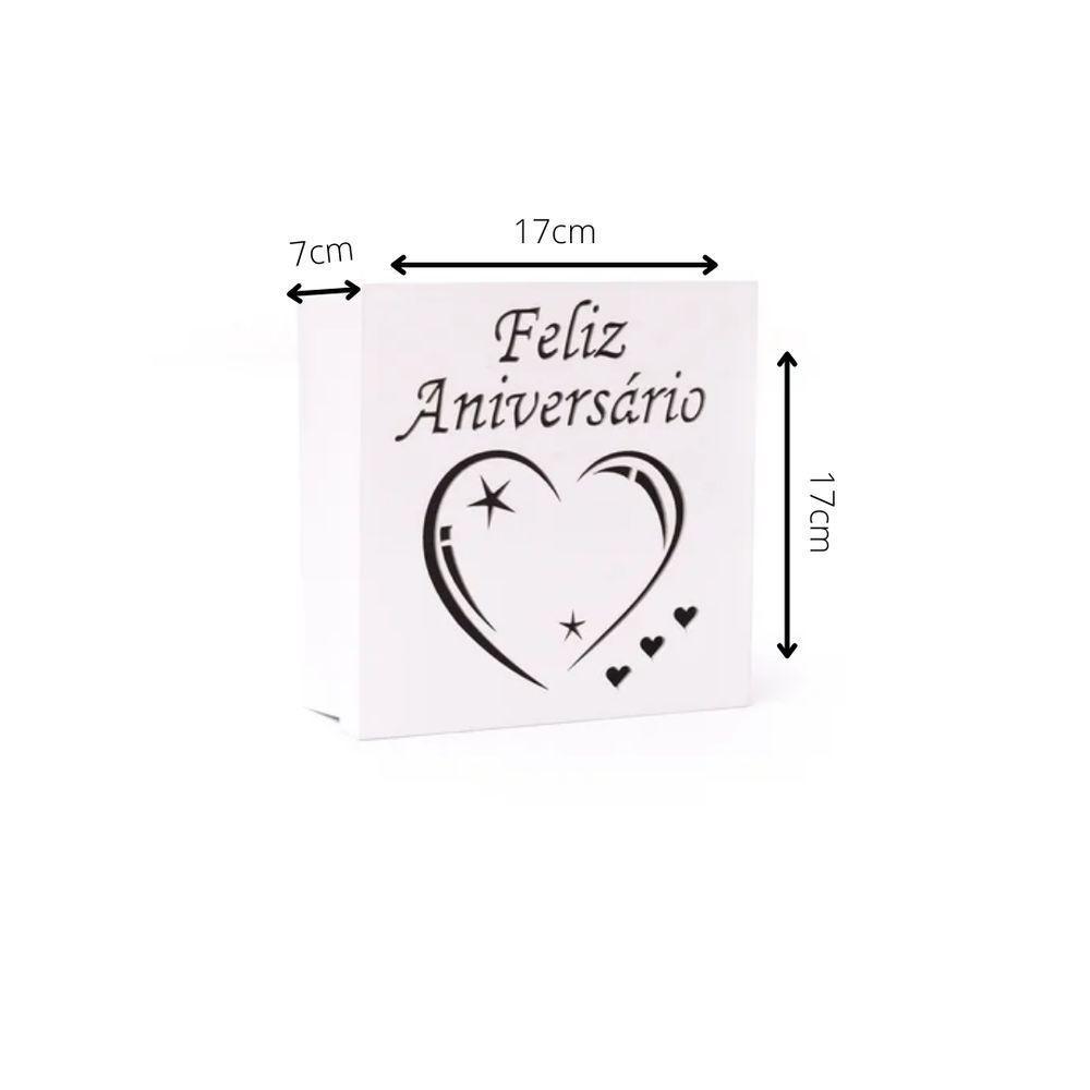 Caixas Personalizadas Brancas 100% Mdf (17x17x07) Feliz Aniversário 2 - 4