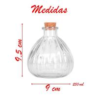 Kit 2 Garrafas De Vidro Com Rolha 250ml - 2