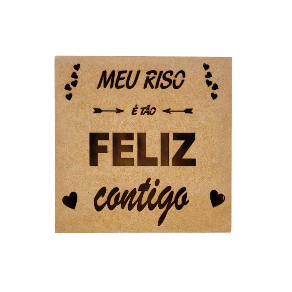 Caixas Personalizadas 100% Mdf Cru (17x17x07) Meu Riso é Tão Feliz Contigo - 3