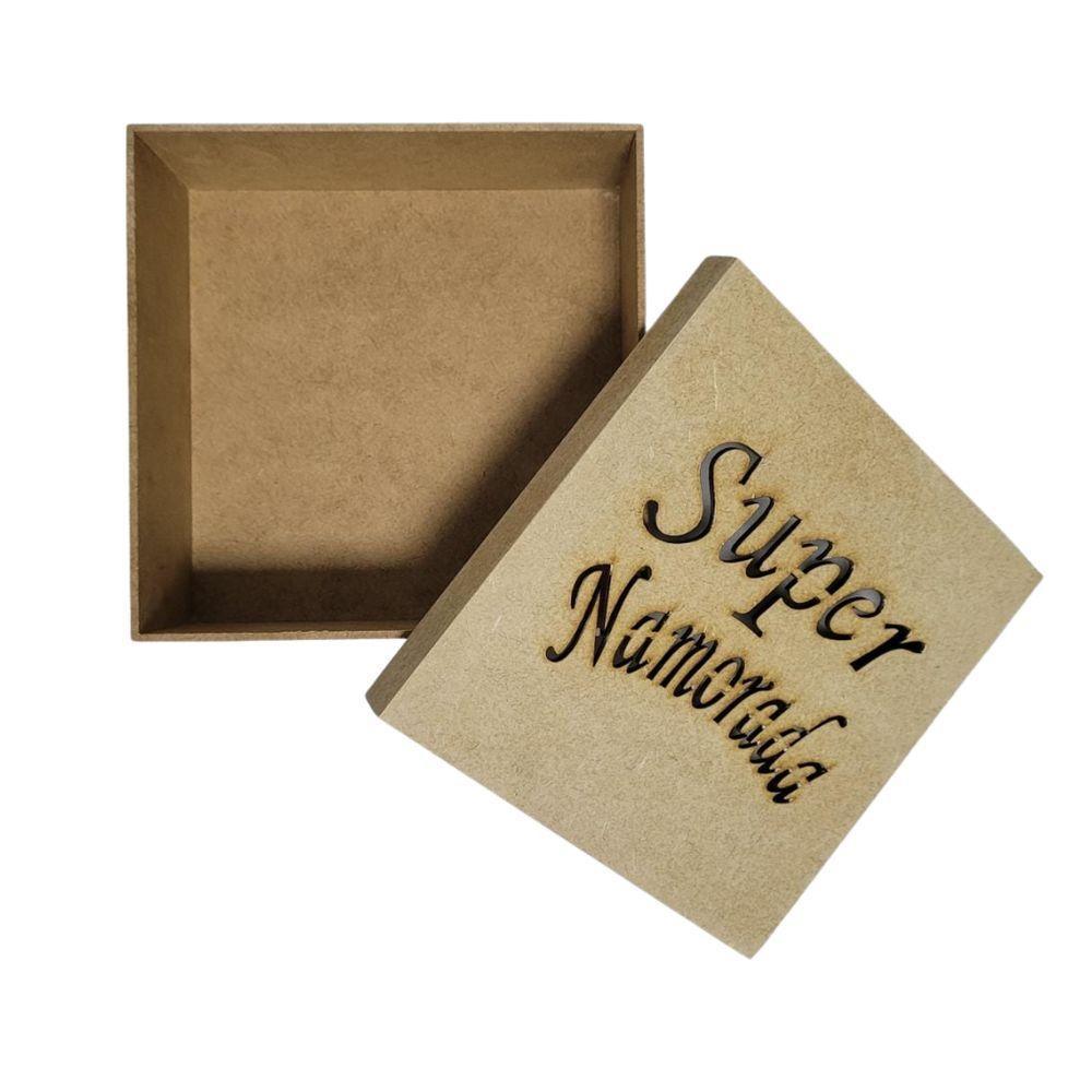 Caixas Personalizadas 100% Mdf Cru (17x17x07) Super Namorada - 2