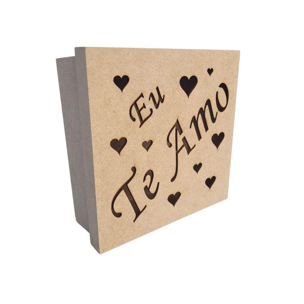 Caixas Personalizadas 100% Mdf Cru (17x17x07) Eu Te Amo - 1