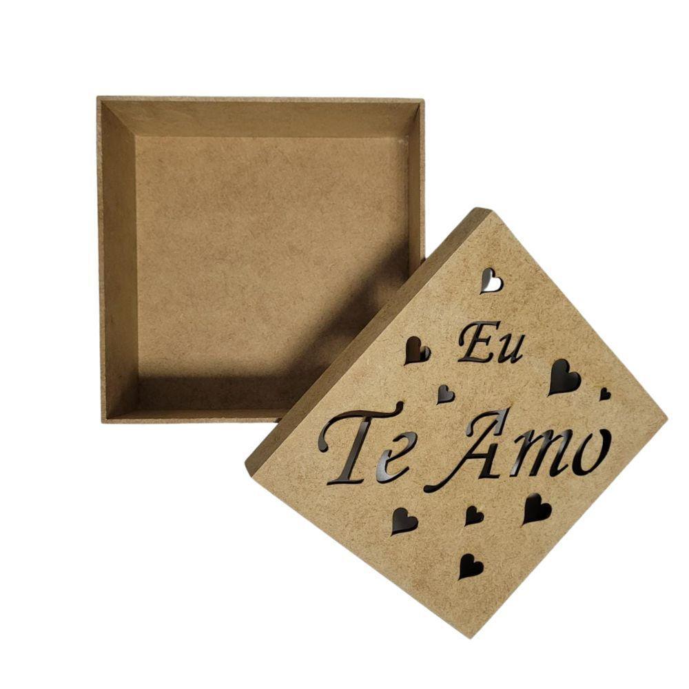 Caixas Personalizadas 100% Mdf Cru (17x17x07) Eu Te Amo - 2