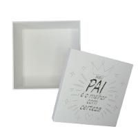 Caixas Personalizadas Brancas 100% Mdf (17x17x07) Meu Pai é O Melhor