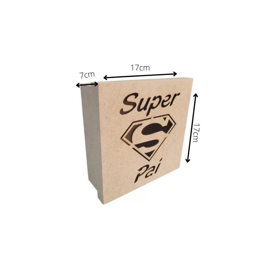 Caixas Personalizadas 100% Mdf Cru (17x17x07) Super Pai - 4